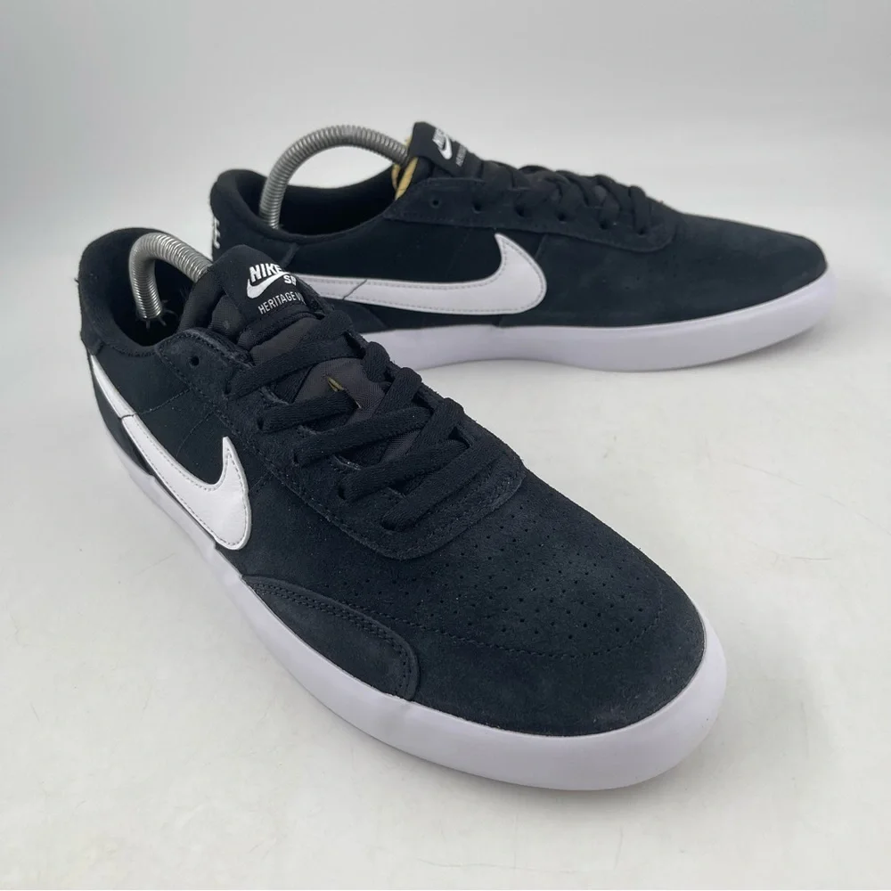 NIB! 👞 Nike Unisex SB Heritage Vulc Black Skateboard Shoes Sneakers - Size 10